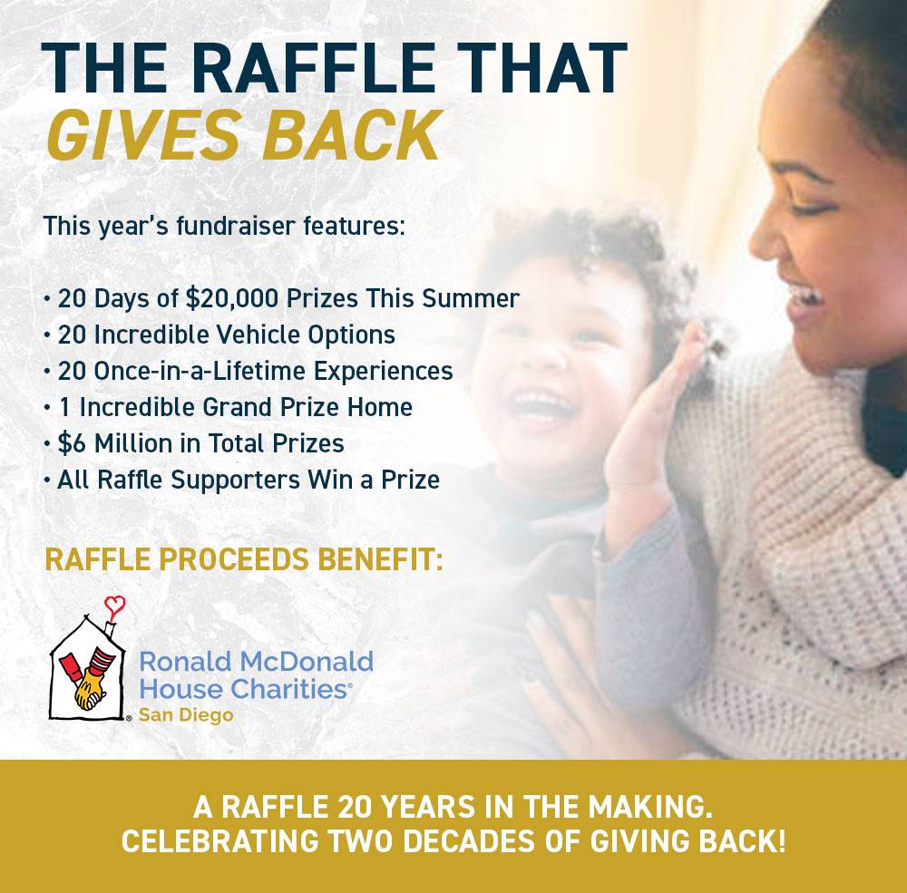 Overview Giving Back Raffle Benefiting Ronald McDonald House