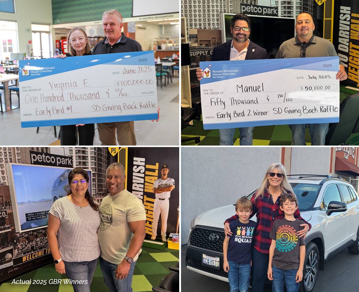 2026 Giving Back Raffle | Ronald McDonald House San Diego
